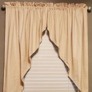 Handmade Country Primitive Colonial Farmhouse Osnaburg Romantic Swags Fully Lined