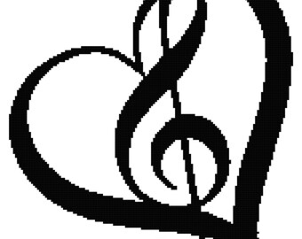 Heart Music Blanket Pattern