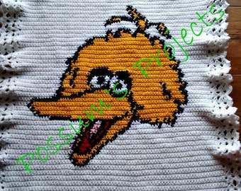 Geel Vogel Babydeken Patroon