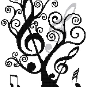 Musik Baum Decke Graph Muster