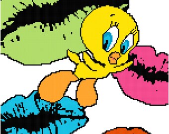 Geel vogeldekenpatroon