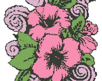 Flower Bloom Blanket Graph Pattern