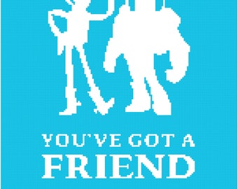 トイストーリー風のグラフブランケットパターン