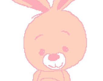 Bashful Bunny Graph Blanket Pattern