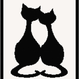 Sweetheart Cats Blanket Pattern