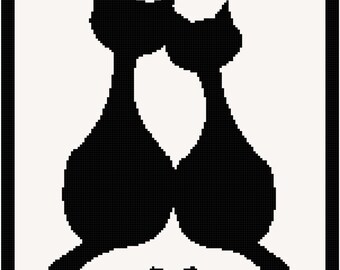 Sweetheart Cats Blanket Pattern