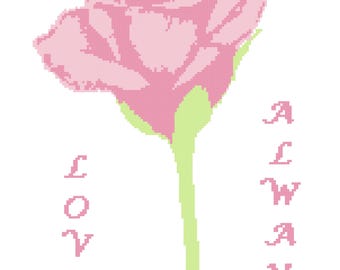 Love Always Rose Graph Blanket Pattern