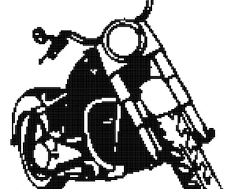 Parked Motorcycle Graph  Blanket Pattern