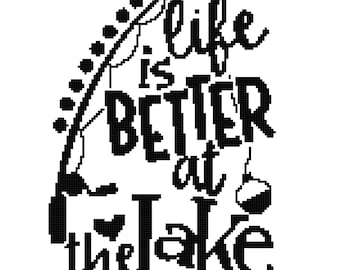 La vida es mejor en el patrón de manta Lake Graph