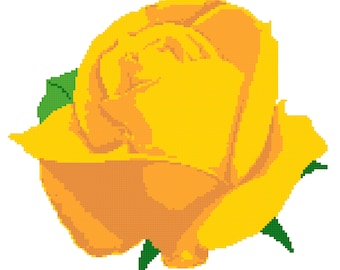 Yellow Rose Blanket Graph Pattern