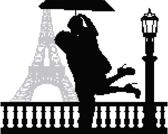 Tower and Couple Blanket Pattern