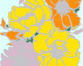 Spring Bloom Graph Blanket Pattern