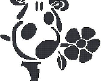 Giraffe With Flower  Graph  Blanket Pattern