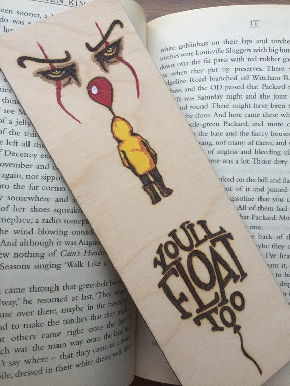 Stephen King Books Quote Handmade Engraved Wooden Bookmark - Made in t -  Dark Regions Press