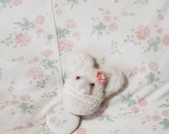 Mouse needle felted needle felting keychain morikei morigirl cottagecore