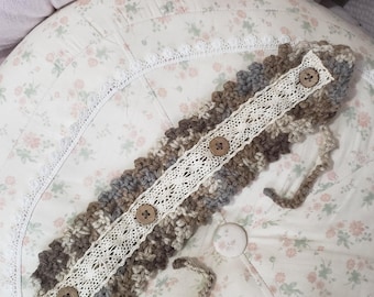 LIMITED EDITION Morikei Morigirl Floral Headband Crochet Handmade Multicolor Flowers Lace Trims