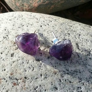 Amethyst Stud Earrings