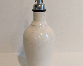 Oil or Vinegar Pottery Jar in Vanilla Bean handmade by Hatfield Pottery in Seagrove North Carolina