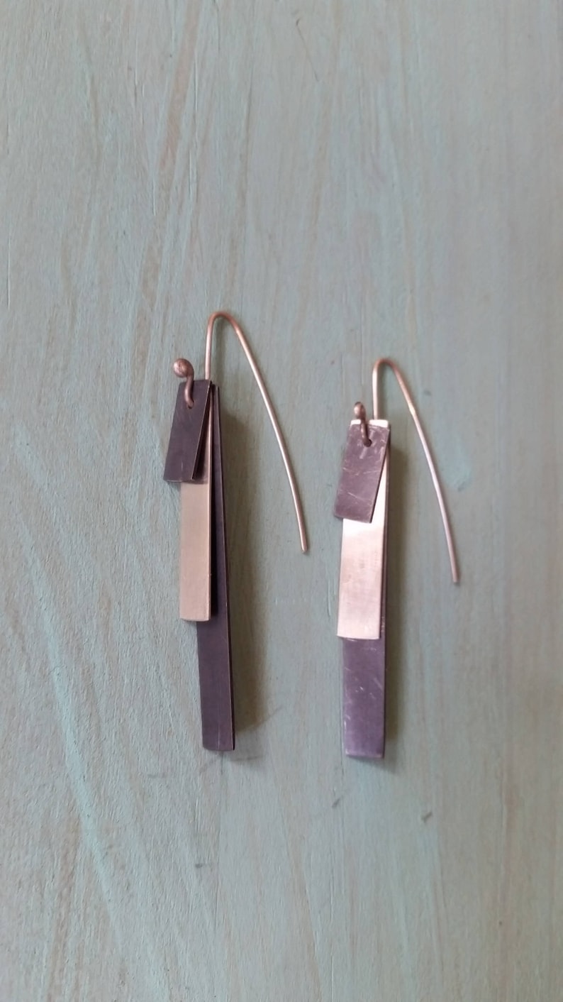 Hanging Silver earrings Black and Silver striped earrings black and silver stripes