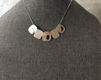 Midcentury inspired Sterling Silver necklace, modern necklace