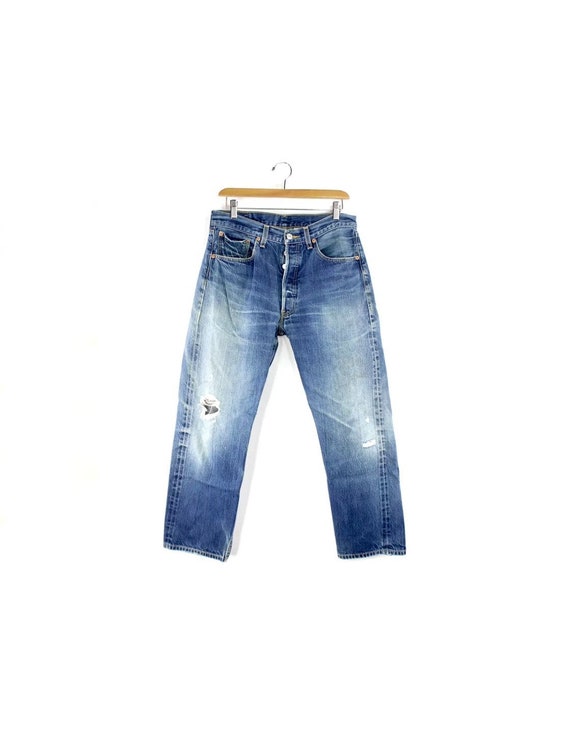 Altered 2000's Levi's 501 Faded High Rise Straight
