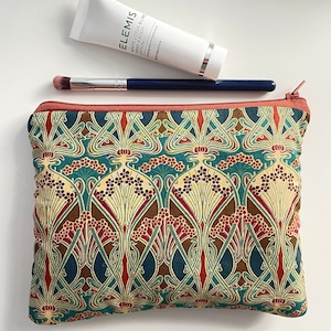 Liberty Gold Ianthe Make Up Bag Pouch Purse with Waterproof wipe clean lining