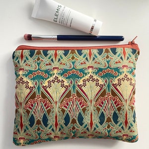 Liberty Gold Ianthe Make Up Bag Pouch Purse with Waterproof wipe clean lining