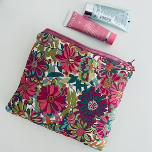 Liberty Floral Vintage Stoff Schminktasche Beutel Geldbörse Made with Liberty Fabric