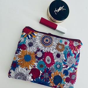 Sonnenblumen Liberty Pouch Schminktasche Klein Susanna