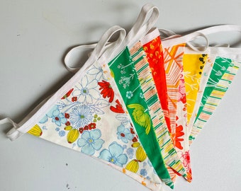 3m Summer Floral Bright Garden Party Bunting Garland