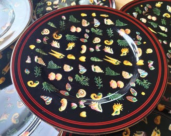 4 Georges Briard Secrets of the Sea salad plates