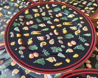 4 Georges Briard Secrets of the Sea dinner plates