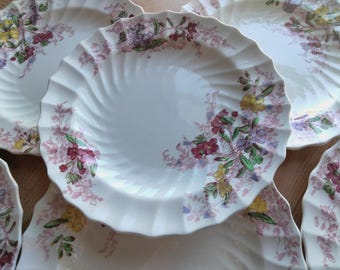 4 Spode Copeland Fairy Dell bread and butter plates