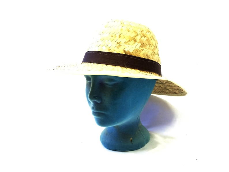 THAT HAT Straw Sun Cowboy Cowgirl Fashionista Vintage High Fashion Brown Ribbon Garden Cool Rattan Woven Cowboy Country Western