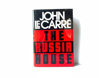 The Russia House John le Carré Alfred A. Knopf New York 1989 First Edition Hardcover Spy Thriller Gift Red Black Vintage