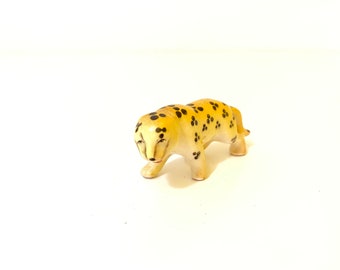 Leopard Ceramic Figurine Gift Handpainted Spotted Big Cat Safari Collection