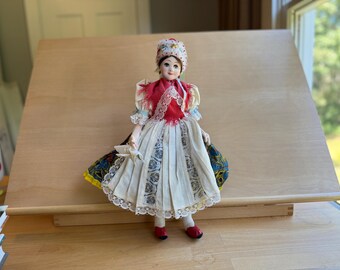 Large Vintage Folk Doll Lady European