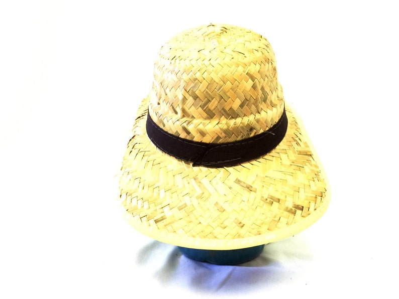 THAT HAT Straw Sun Cowboy Cowgirl Fashionista Vintage High Fashion Brown Ribbon Garden Cool Rattan Woven Cowboy Country Western