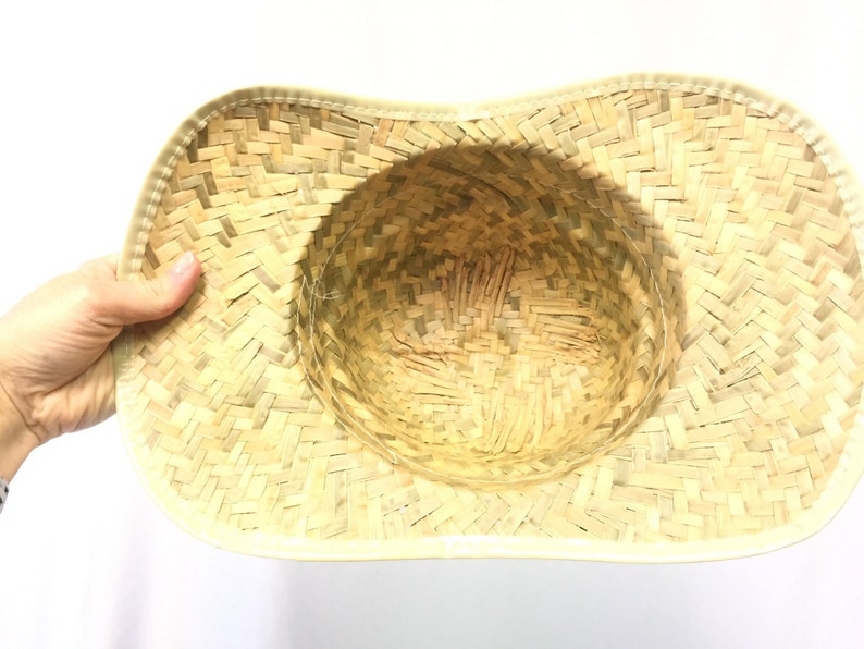 THAT HAT Straw Sun Cowboy Cowgirl Fashionista Vintage High Fashion Brown Ribbon Garden Cool Rattan Woven Cowboy Country Western