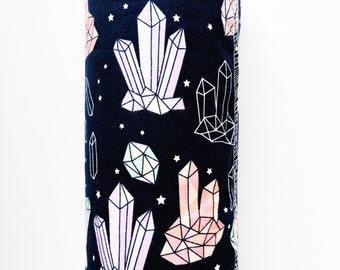 Unpaper Towels Crystals print, napkins, Reusable cloth napkins, crystal and stars print cloth, Crystal Print Unpaper towels, 1-ply, 10x12