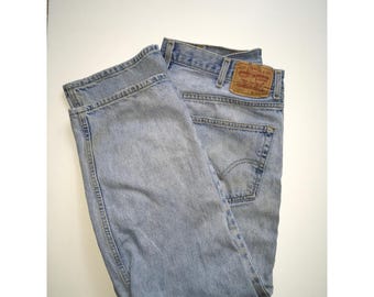 Levi's Vintage 550 Relaxed Fit Light Wash Denim Jeans Mens W38 L30
