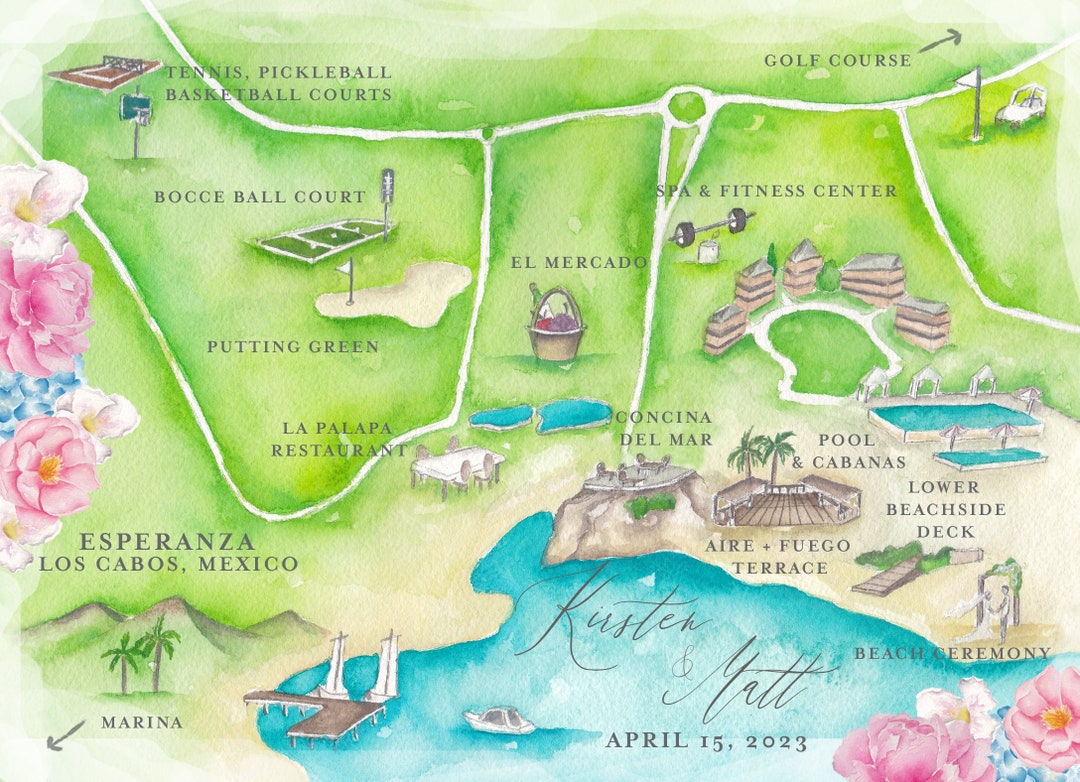 Custom Wedding Venue Map Custom Resort Map Custom Wedding Map