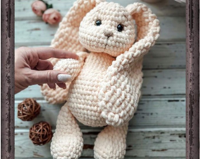 Bunny Crochet Pattern PDF – Cute Amigurumi Rabbit Tutorial, Soft Plush ...