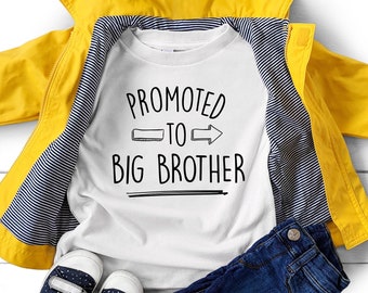 Promoted to Big Brother Shirt, Big Brother Announcement Shirt, Big Bro Shirt, Pregnancy Announcement Shirt, Pregnancy Reveal Shirt,Baby Gift