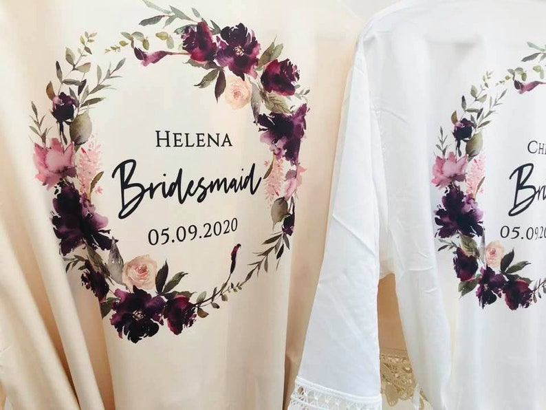 Bridesmaid Robes Personalised Bridal Robes Wedding Robes Etsy UK
