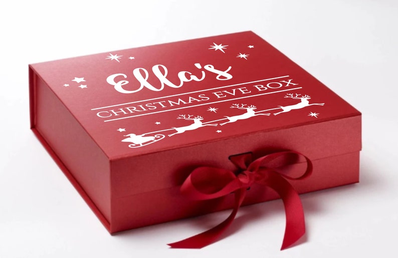 Christmas Eve Box, Personalised Christmas Eve Box, Children's Christmas Eve Box, Two Sizes Medium & Large image 2