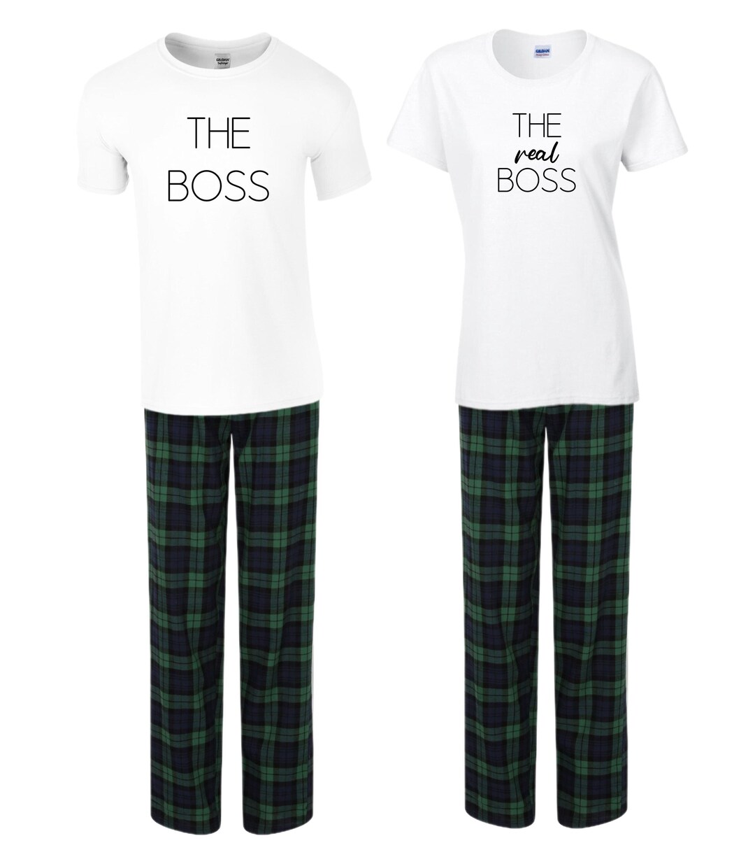 Couples Pyjamas, Matching Couples Pjs, Xmas Pyjamas, Personalised ...