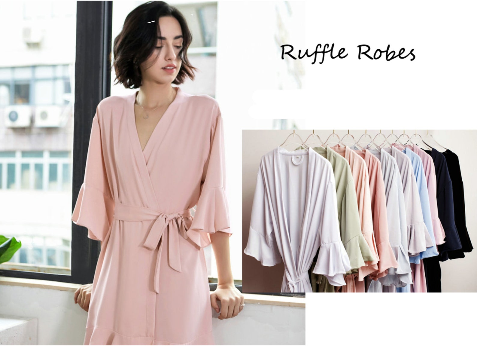 Ruffle Bridesmaid Robes Ruffle Robe Bridal Robe Bridesmaid | Etsy