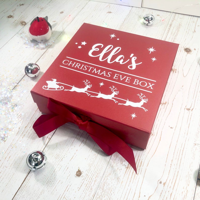 Christmas Eve Box, Personalised Christmas Eve Box, Children's Christmas Eve Box, Two Sizes Medium & Large image 6