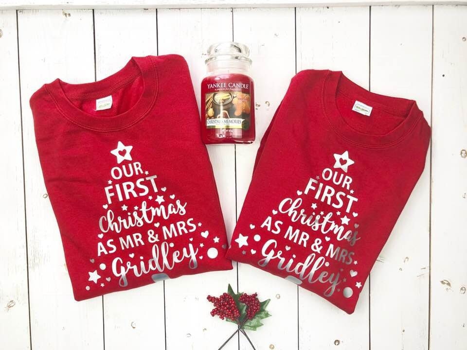 mr & mrs christmas jumpers